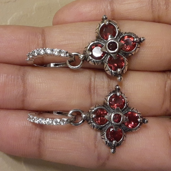 925 Genuine Garnets Earrings and Ring Set. FIRM. - Picture 12 of 17